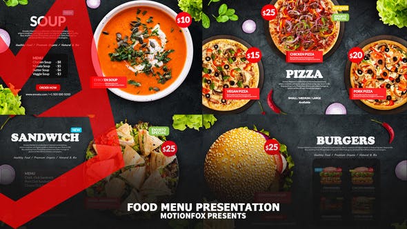 Delicious Food Menu Promo Top View - 26409332 Videohive Download