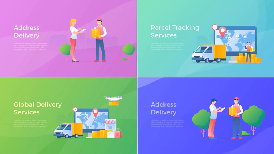 Delivery Flat Animated Concepts Pack Videohive 25475177 After Effects Image 4