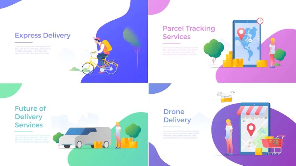 Delivery Flat Animated Concepts Pack Videohive 25475177 After Effects Image 5