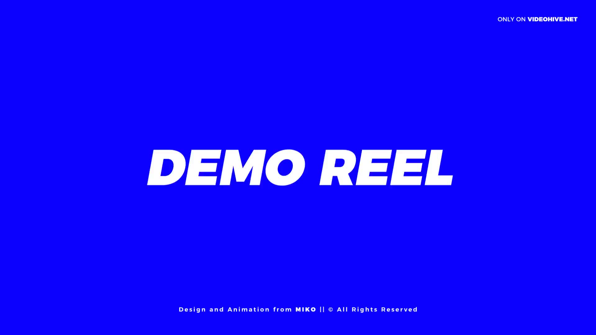 Demo Reel Promo Opener - Download Videohive 21167681