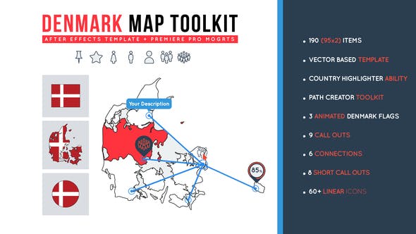 Denmark Map Toolkit - Download 28316636 Videohive