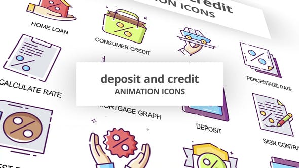 Deposit & Credit Animation Icons - Download Videohive 29201860