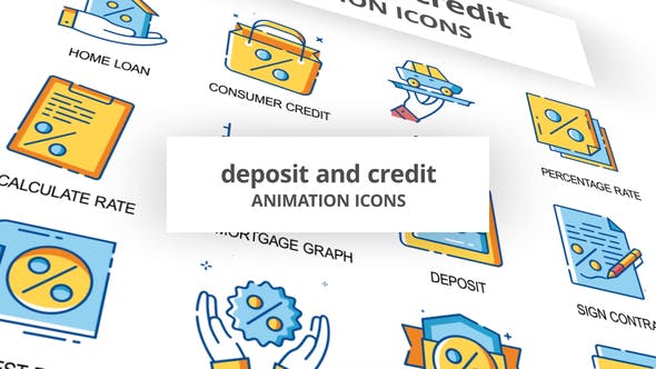 Deposit & Credit Animation Icons - Videohive Download 30260849