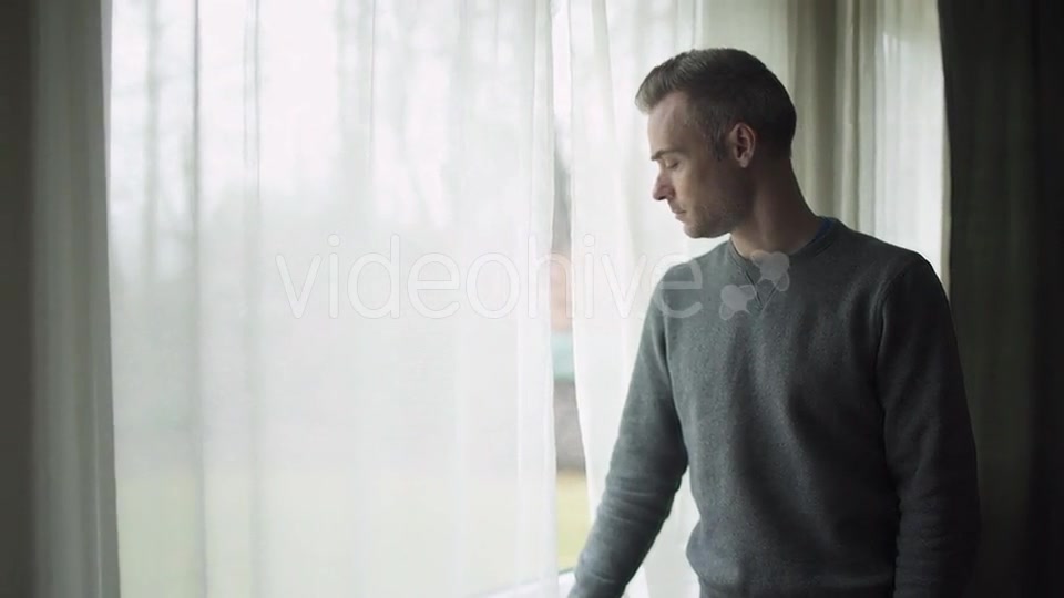 Depressed Man At Window (2 Of 9)  Videohive 12009990 Stock Footage Image 4