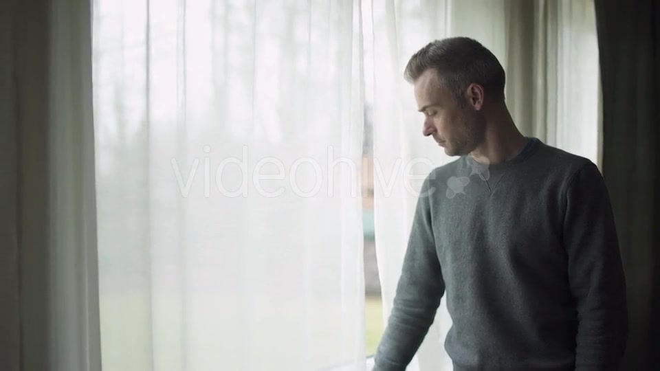 Depressed Man At Window (2 Of 9)  Videohive 12009990 Stock Footage Image 5