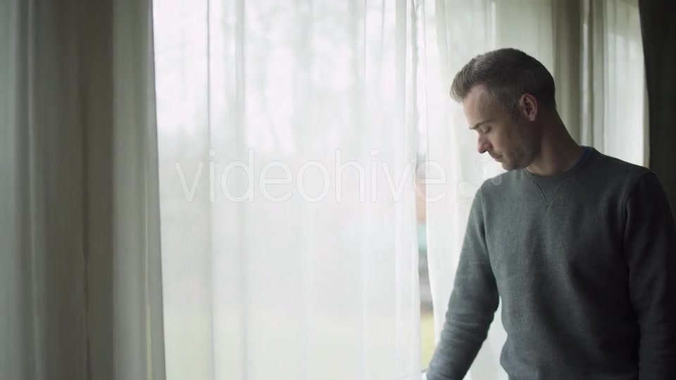 Depressed Man At Window (2 Of 9)  Videohive 12009990 Stock Footage Image 7