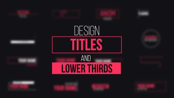 Design Titles and Lower Thirds - Videohive 15813892 Download