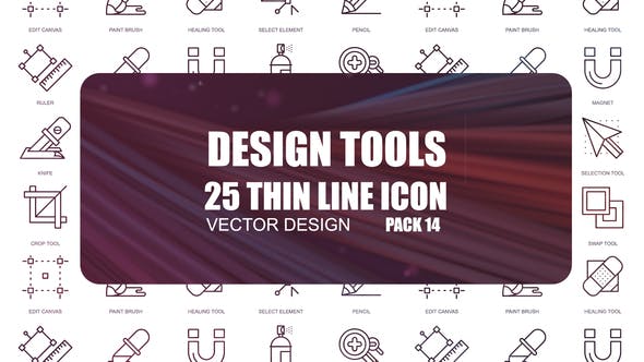 Design Tool – Thin Line Icons - 23595908 Download Videohive