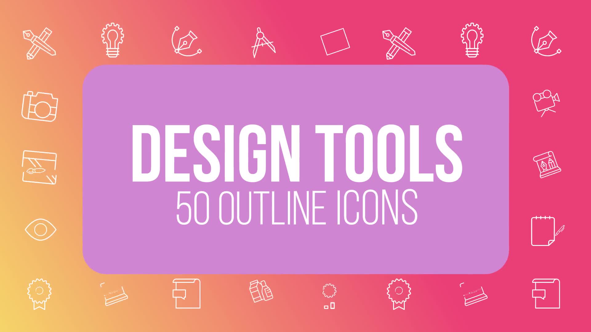 Design Tools 50 Thin Line Icons - Download Videohive 23150962