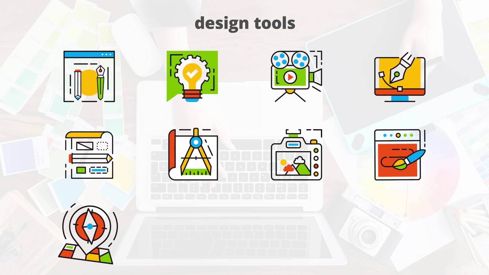 Design Tools Flat Animated Icons Videohive 24429337 After Effects Image 6