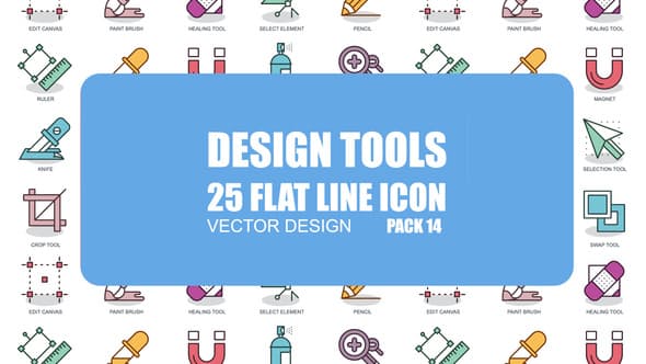 Design Tools Flat Animation Icons - Download Videohive 23381151