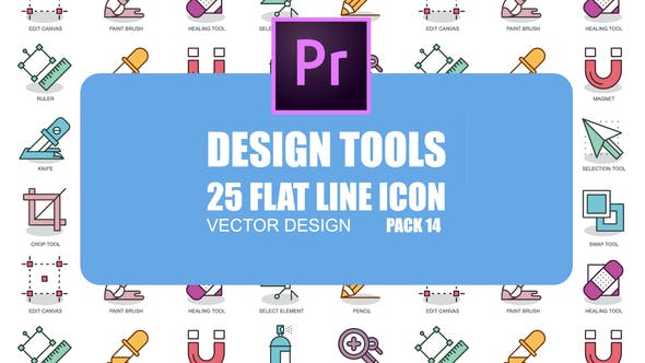 Design Tools – Flat Animation Icons (MOGRT) - Videohive Download 23662252