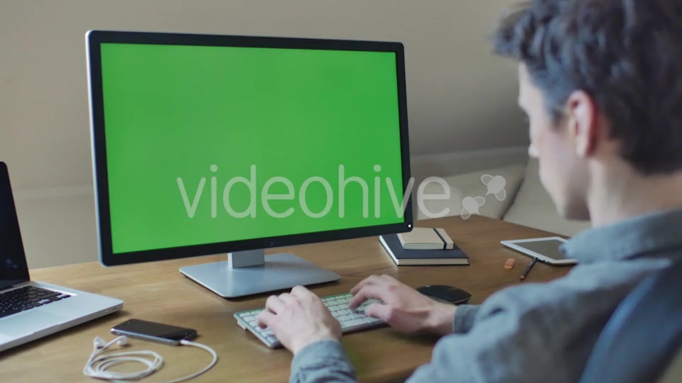 Designer Computer Green Screen For Mock Up  Videohive 11039585 Stock Footage Image 9