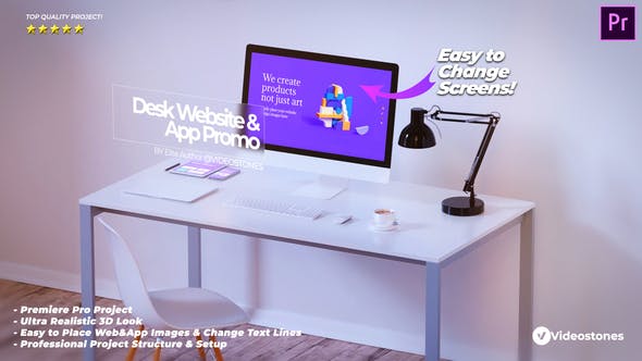 Desk Website Promo & App Promo Premiere Pro - 34109016 Download Videohive