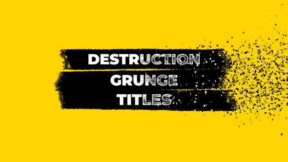 Destruction Grunge Titles - 27925317 Download Videohive