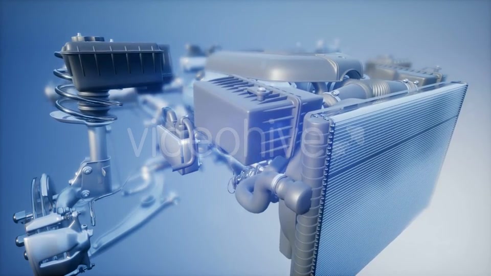 Detailed Car Engine and Other Parts - Download Videohive 20948003