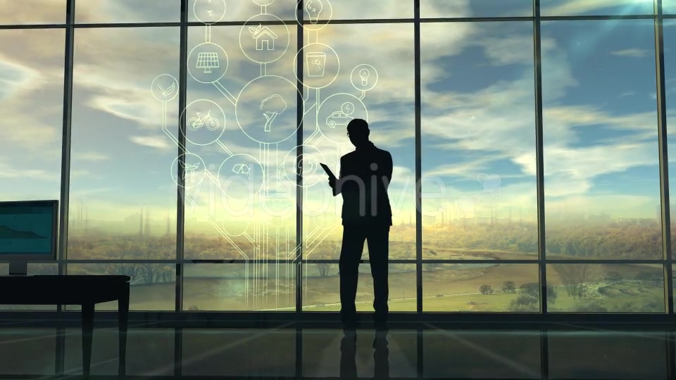 Deterioration Of The Environment, The Silhouette Of Man In The Office - Download Videohive 20546974