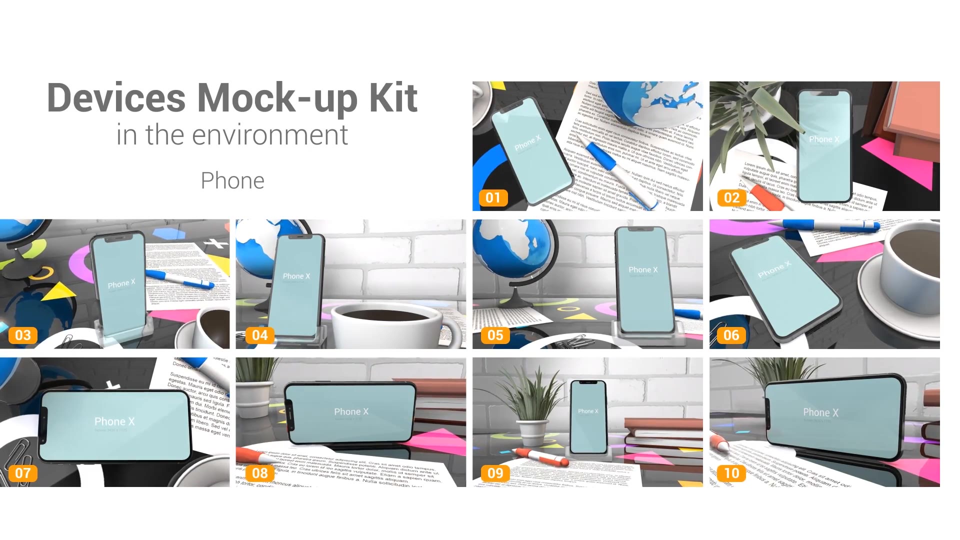 Devices Mock up Kit in Environment - Download Videohive 21988150