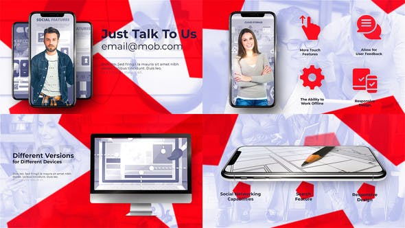 Devices Mockup: Mobile App and Web Service Promo - Videohive Download 23775573