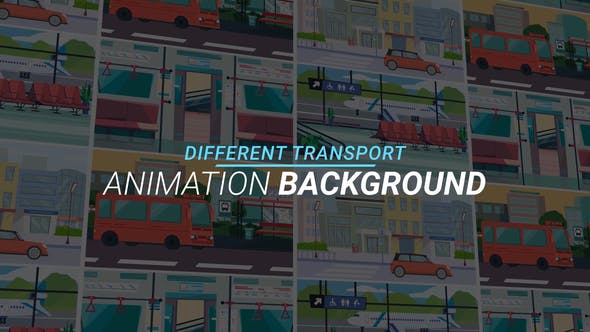 Different transport Animation background - Download 34221779 Videohive