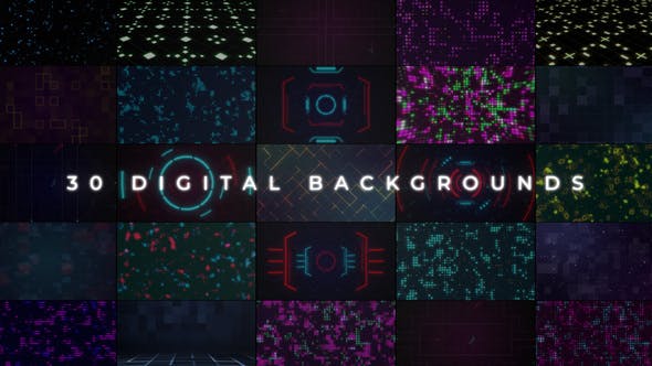 Digital Backgrounds for Premiere Pro - Videohive Download 34397168