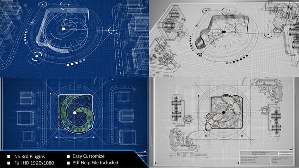 Digital Blueprint Reveal Logo - Download 27111067 Videohive