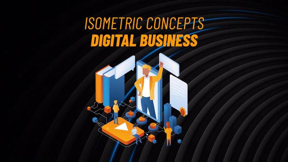 Digital Business Isometric Concept - Download Videohive 31813478