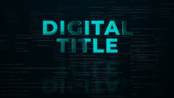 Digital Code Logo Reveal - Download 27078193 Videohive