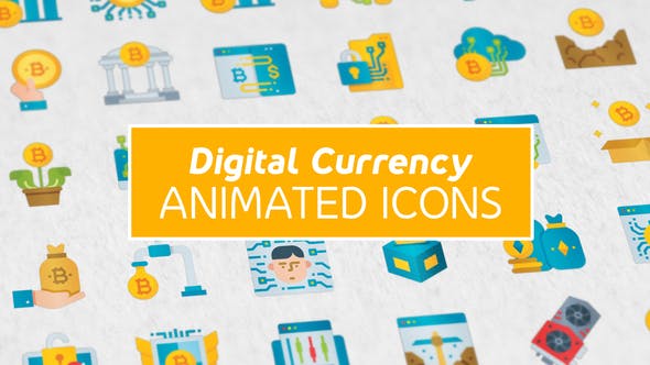 Digital Currency Modern Flat Animated Icons - Videohive Download 26851058
