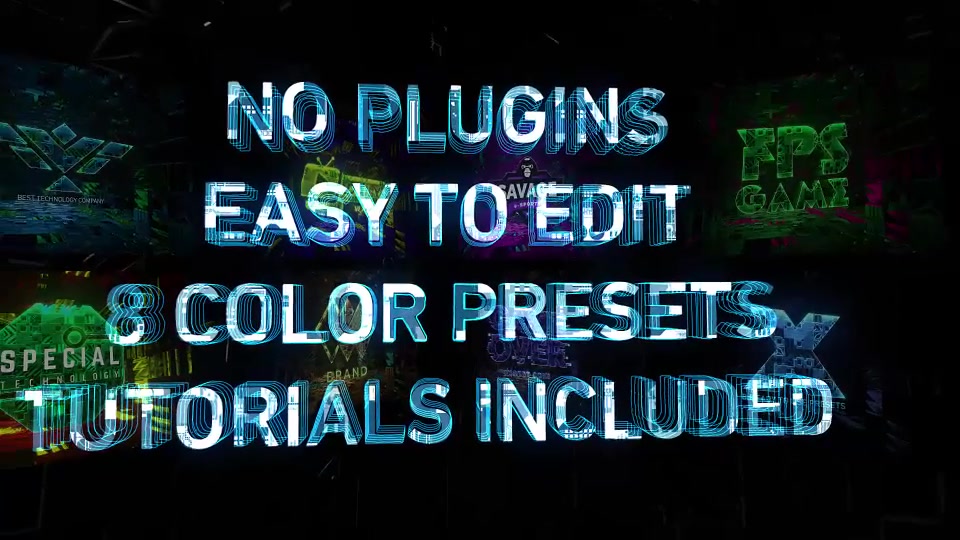 Digital Cyber Technology Logo Reveal. 8 Color Presets. Videohive 26624926 After Effects Image 12