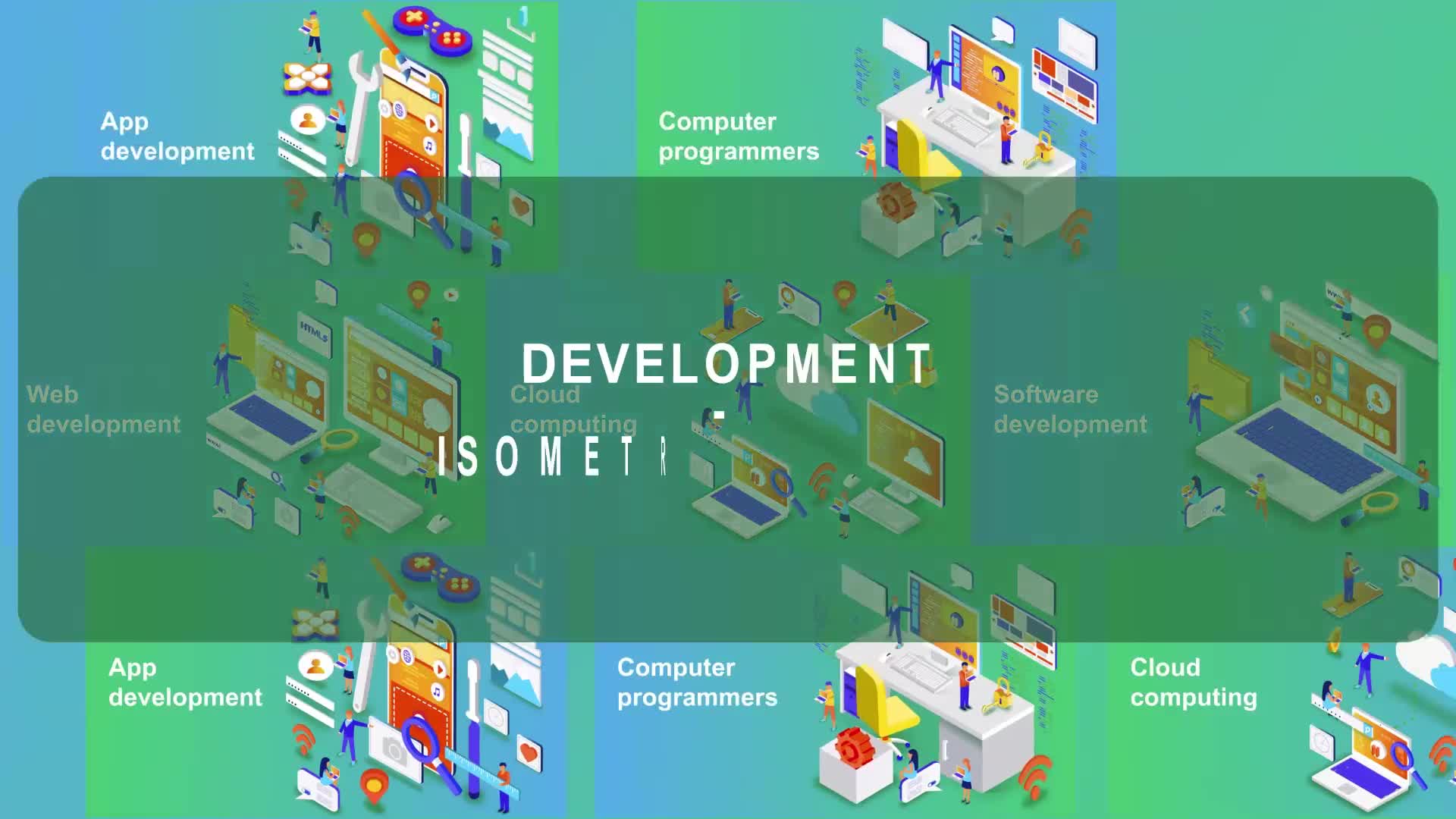 Digital Development Isometric Concept Videohive 23624150 After Effects Image 1