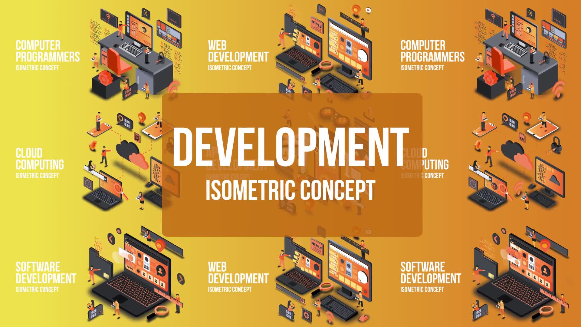 Digital Development Isometric Concept Videohive 25076862 After Effects Image 1