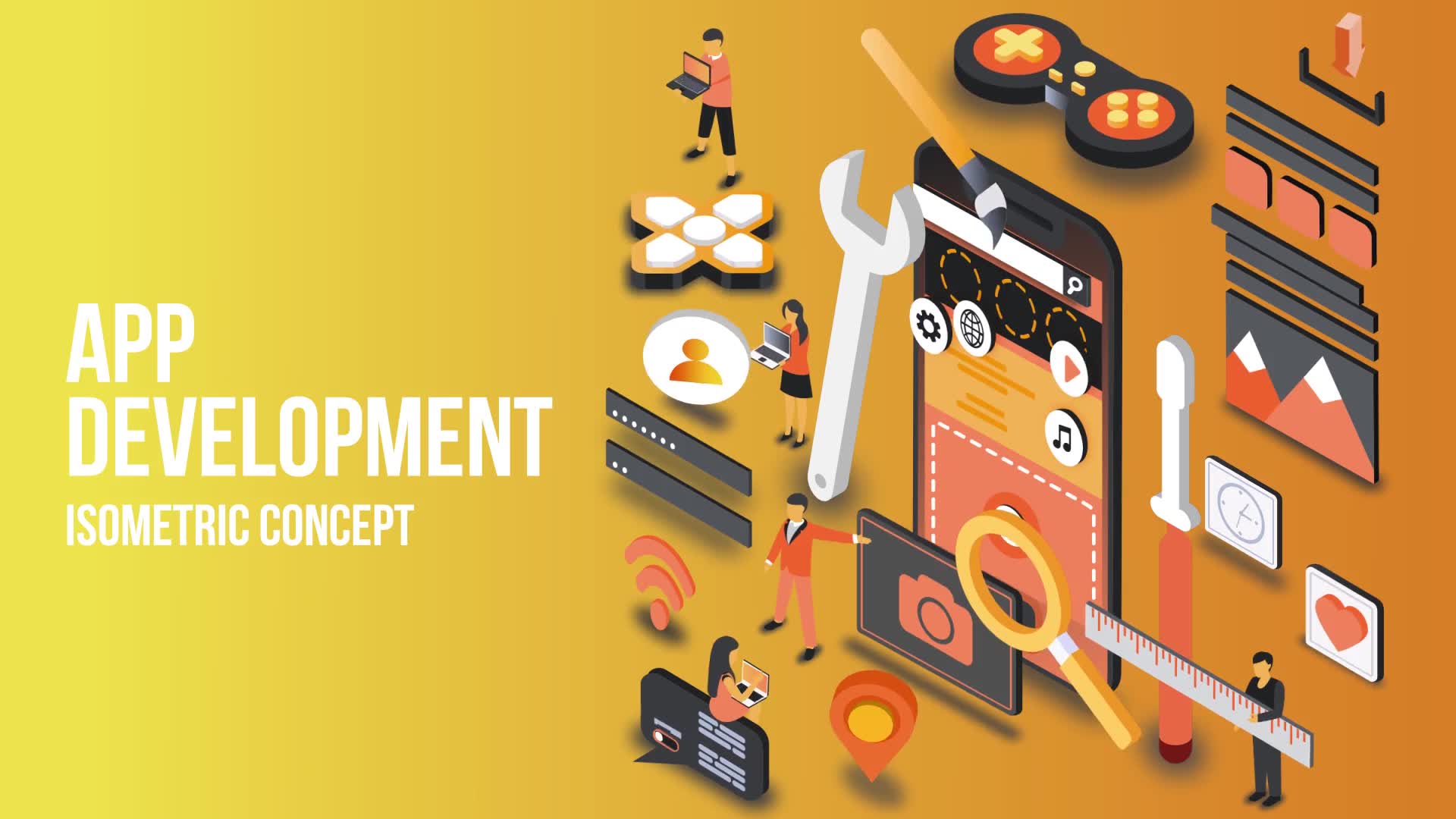 Digital Development Isometric Concept Videohive 25076862 After Effects Image 2