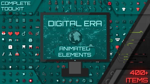Digital Era 400+ Animated Icons and Elements Pack - Videohive 20790600 Download