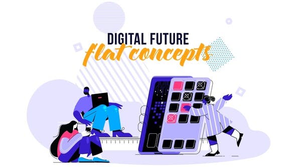 Digital Future Flat Concept - 26139844 Videohive Download