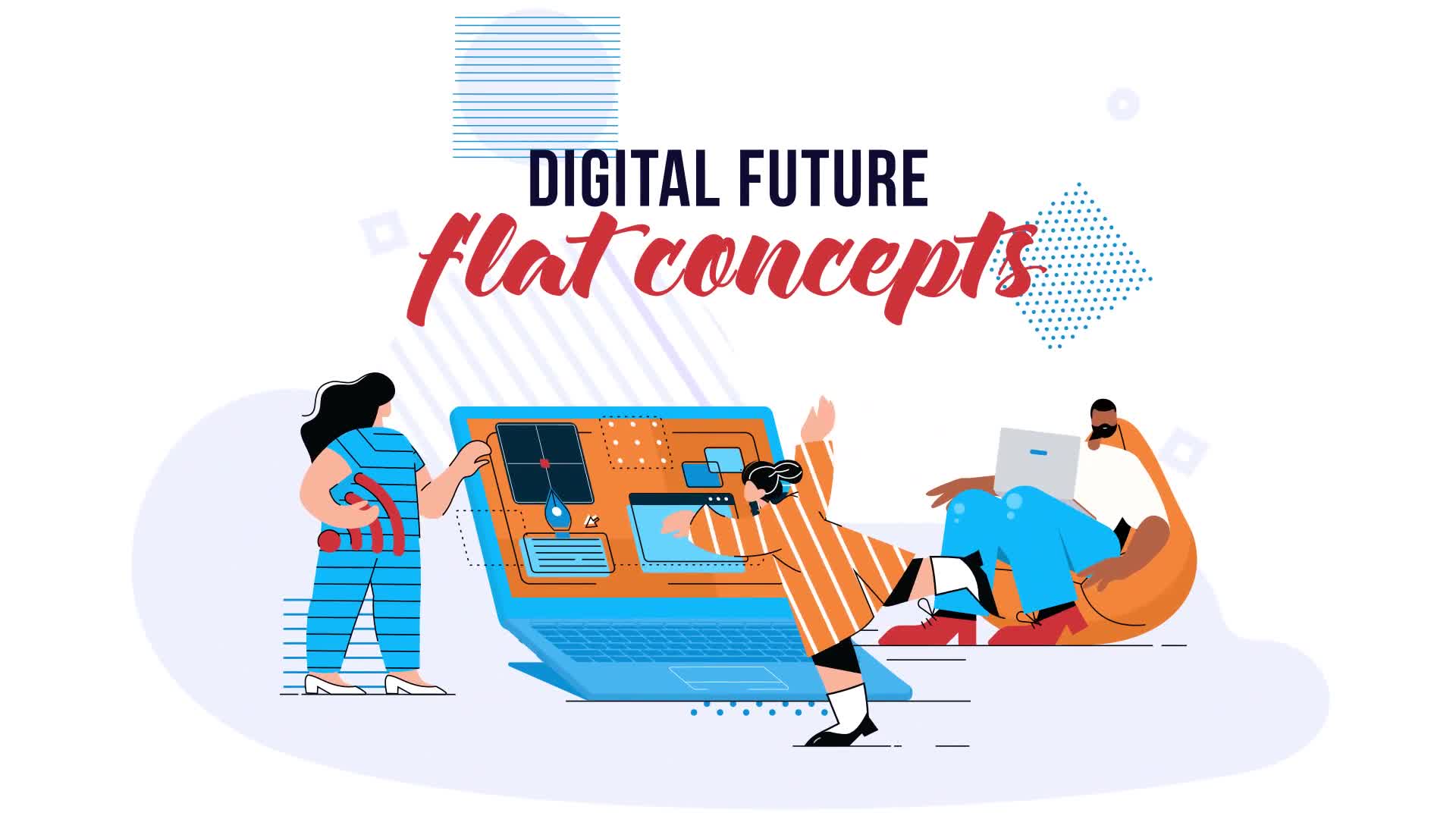 Digital Future Flat Concept Videohive 28784775 After Effects Image 1