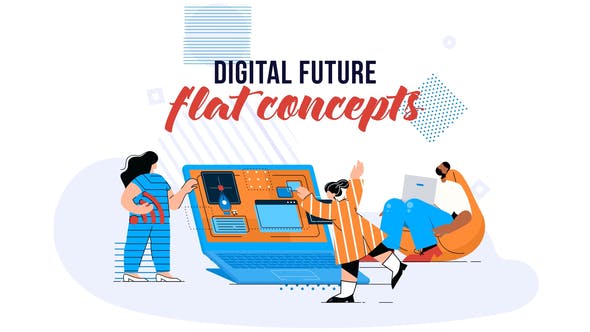 Digital Future Flat Concept - 28784775 Download Videohive