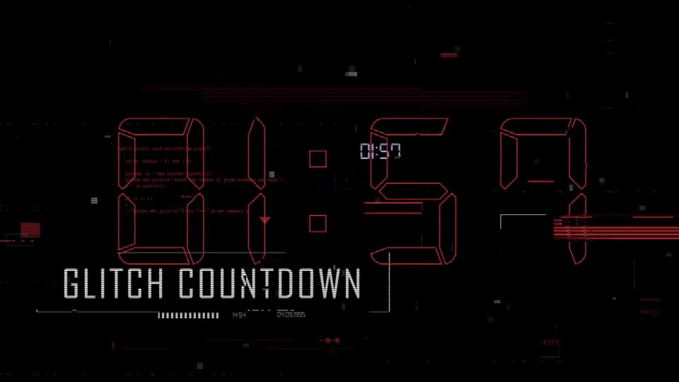 Digital Glitch Countdown and Titles Videohive 15836520 After Effects Image 1