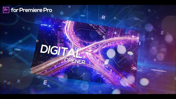 Digital Holographic Opener for Premiere Pro - 25651446 Download Videohive