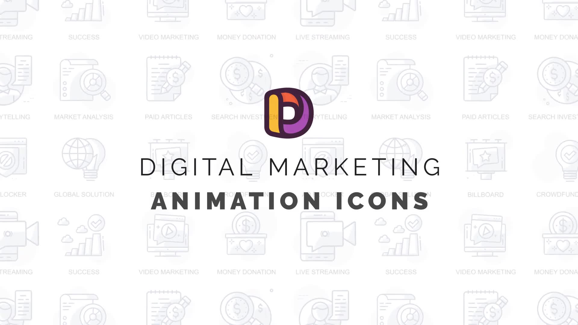 Digital marketing 2 Animation Icons Videohive 32812236 After Effects Image 2