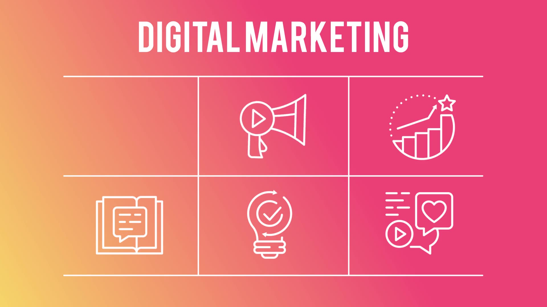 Digital Marketing 50 Thin Line Icons - Download Videohive 23150997