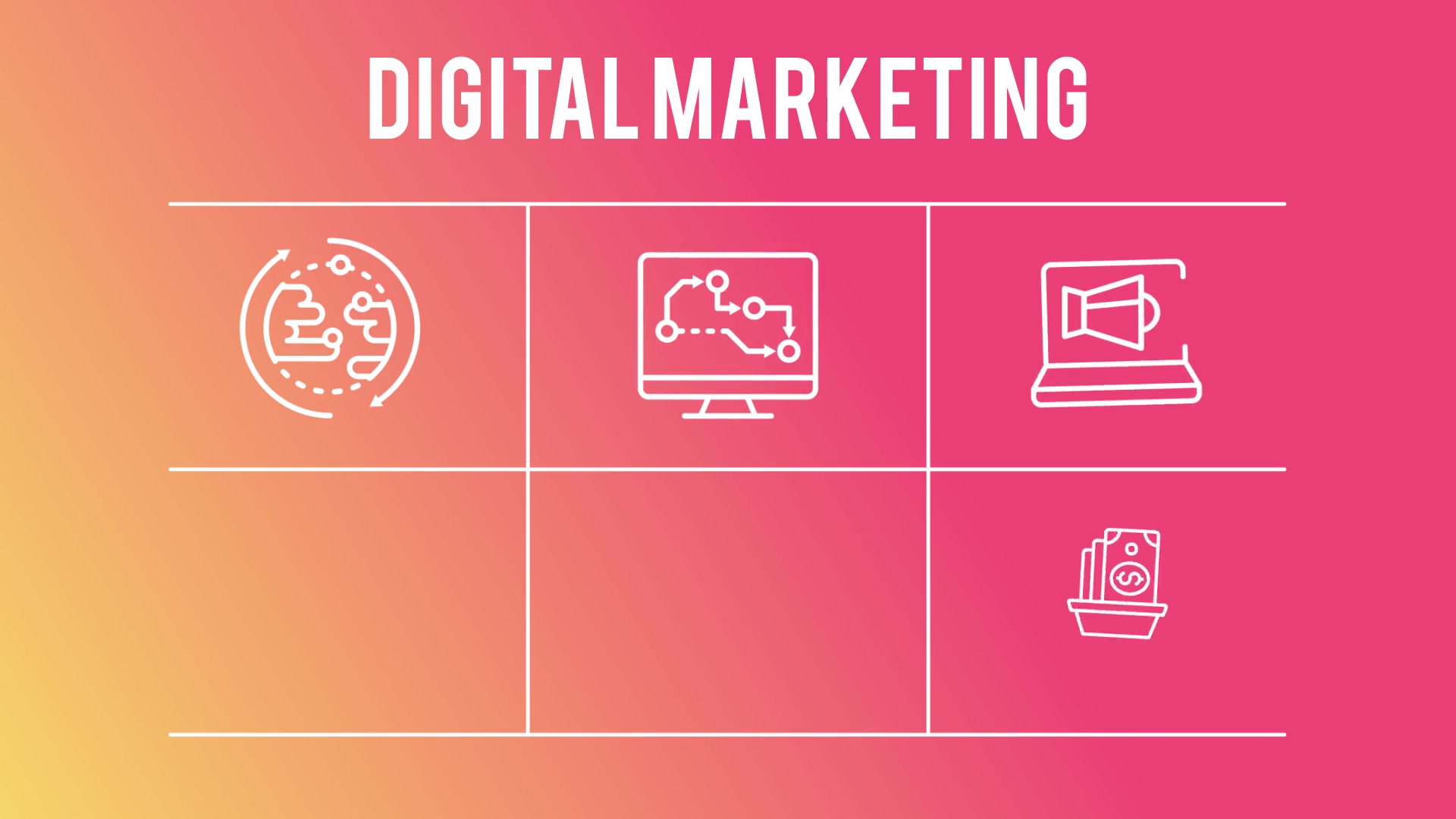 Digital Marketing 50 Thin Line Icons - Download Videohive 23150997