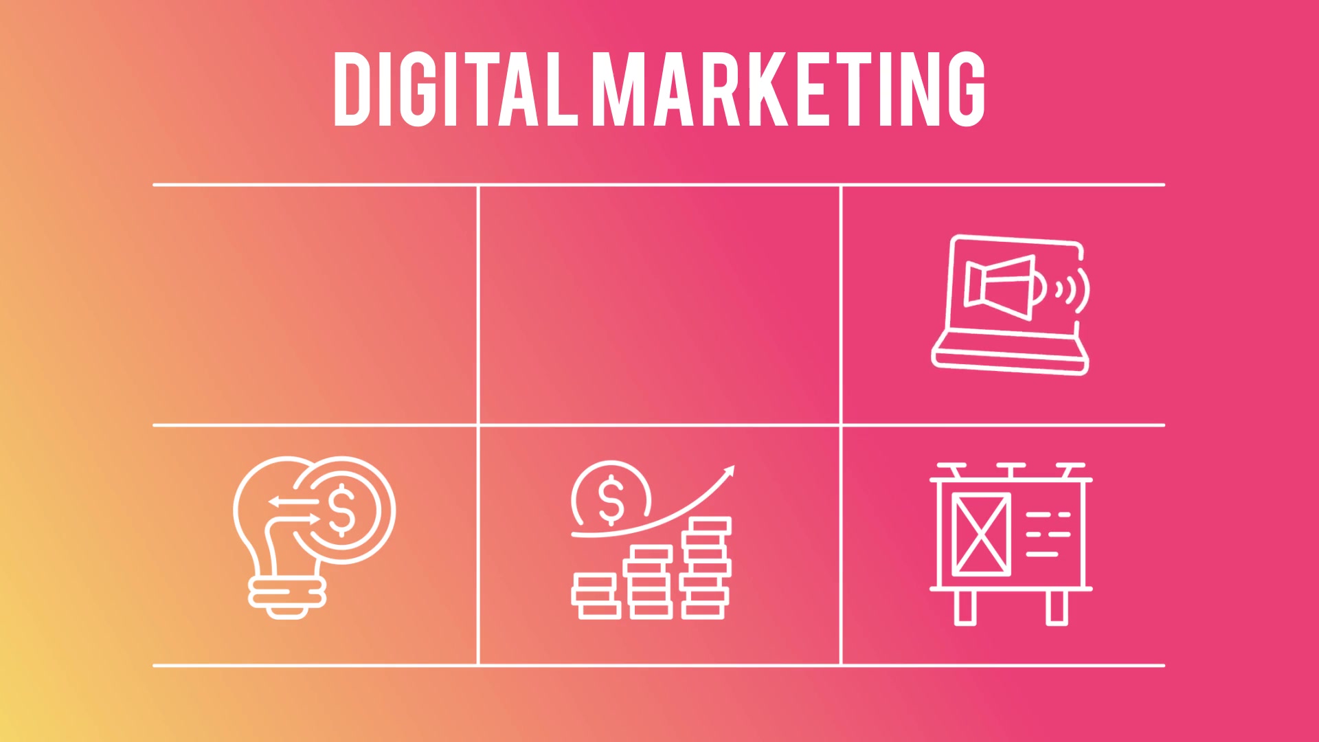 Digital Marketing 50 Thin Line Icons - Download Videohive 23150997