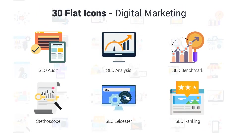 Digital Marketing Icons Videohive 36225419 After Effects Image 10