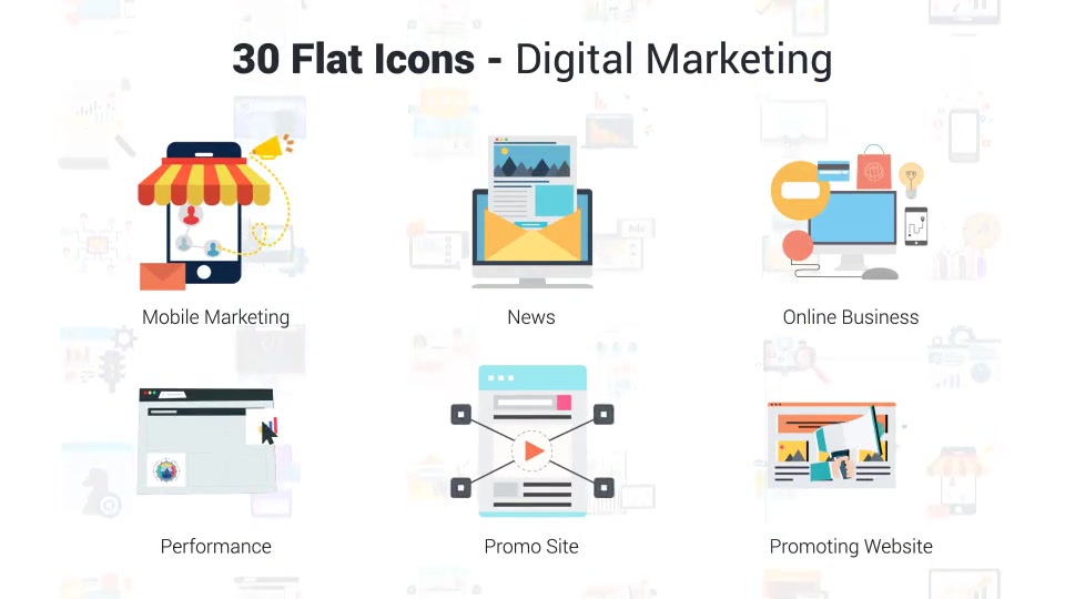 Digital Marketing Icons Videohive 36225419 After Effects Image 9