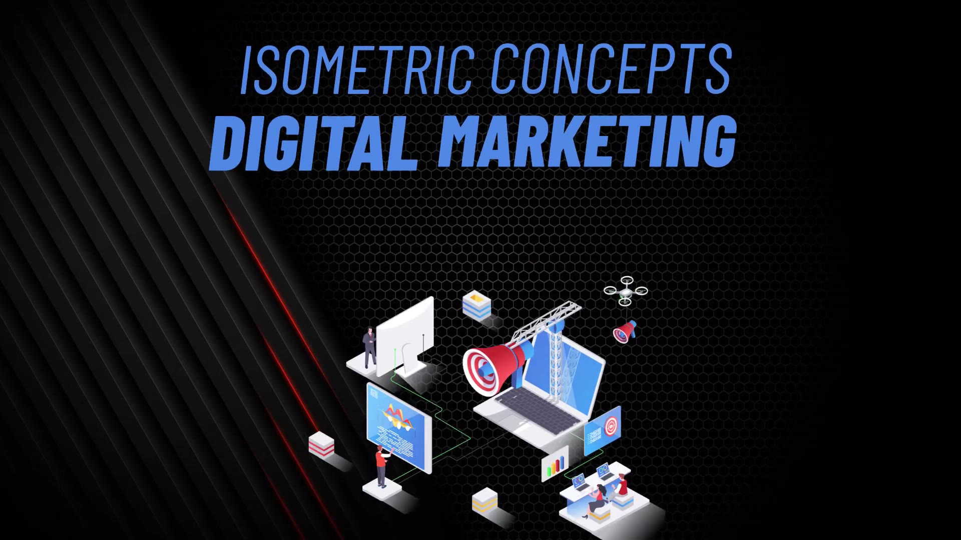 Digital Marketing Isometric Concept Videohive 31223548 After Effects Image 3