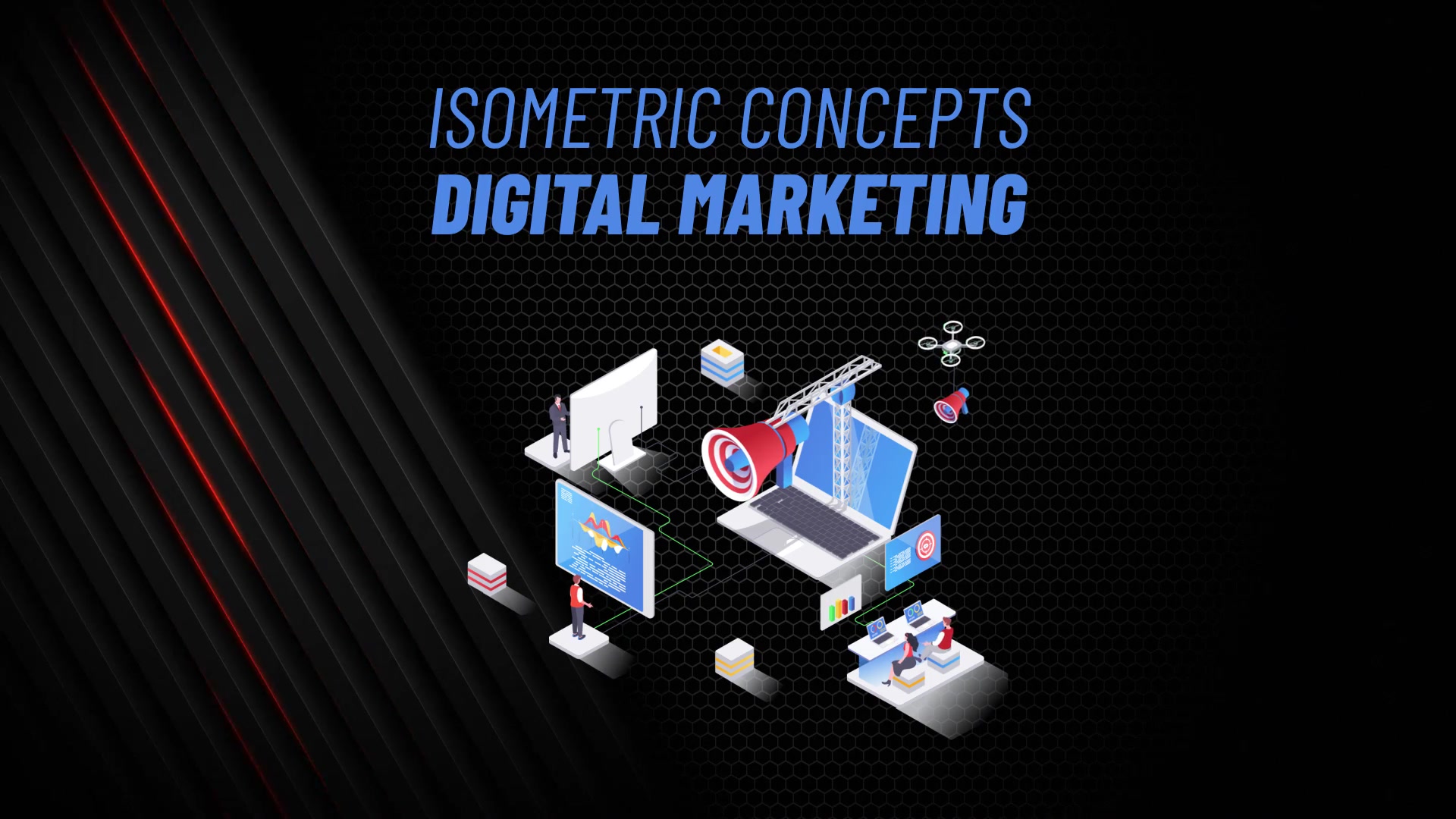 Digital Marketing Isometric Concept Videohive 31223548 After Effects Image 4