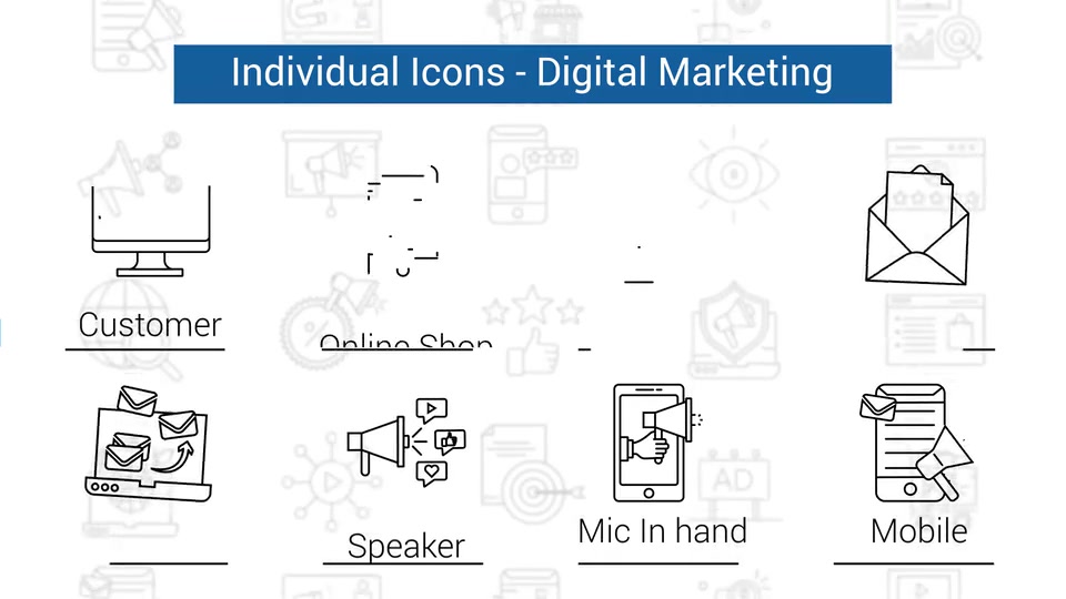 Digital Marketing Line Icons Videohive 33956167 After Effects Image 10