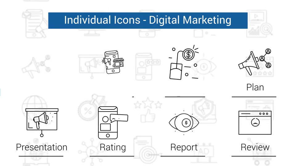 Digital Marketing Line Icons Videohive 33956167 After Effects Image 11