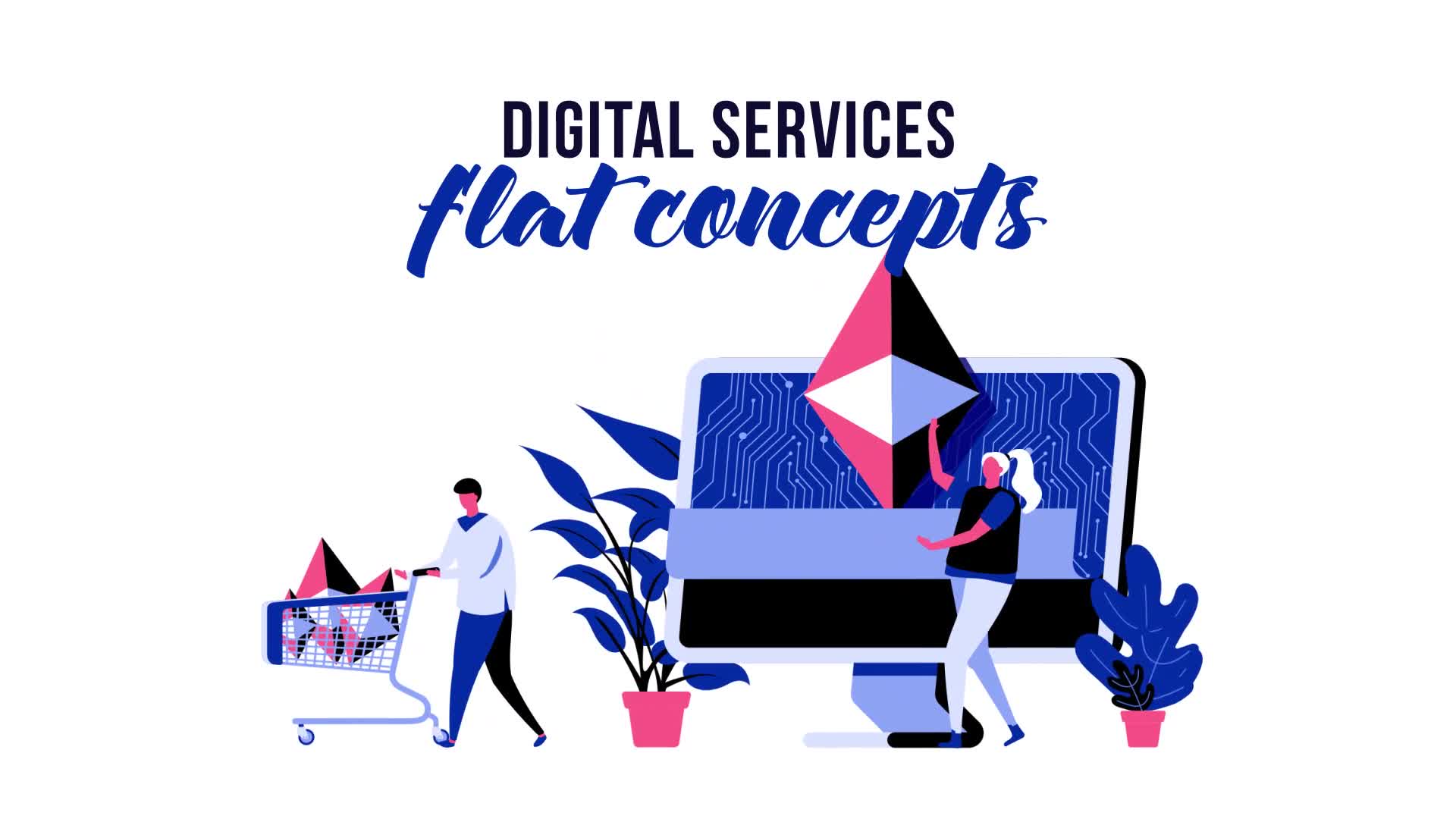 Digital services Flat Concept Videohive 29793723 After Effects Image 1